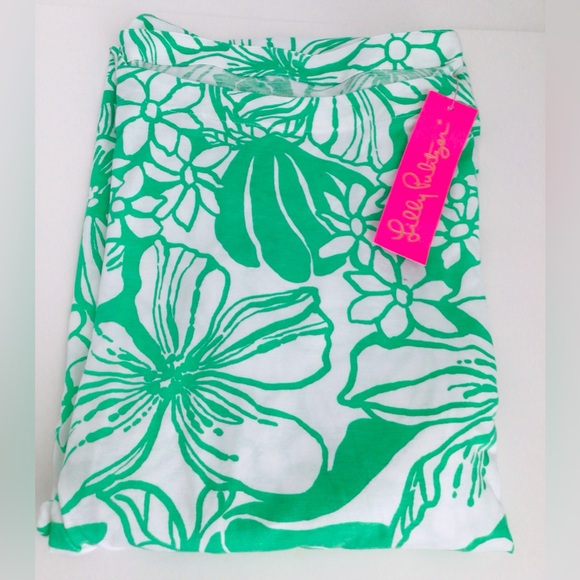 Lilly Pulitzer Dress Lidiya Boat Neck Spearmint Oversized Kiss My Tulips - Picture 11 of 12